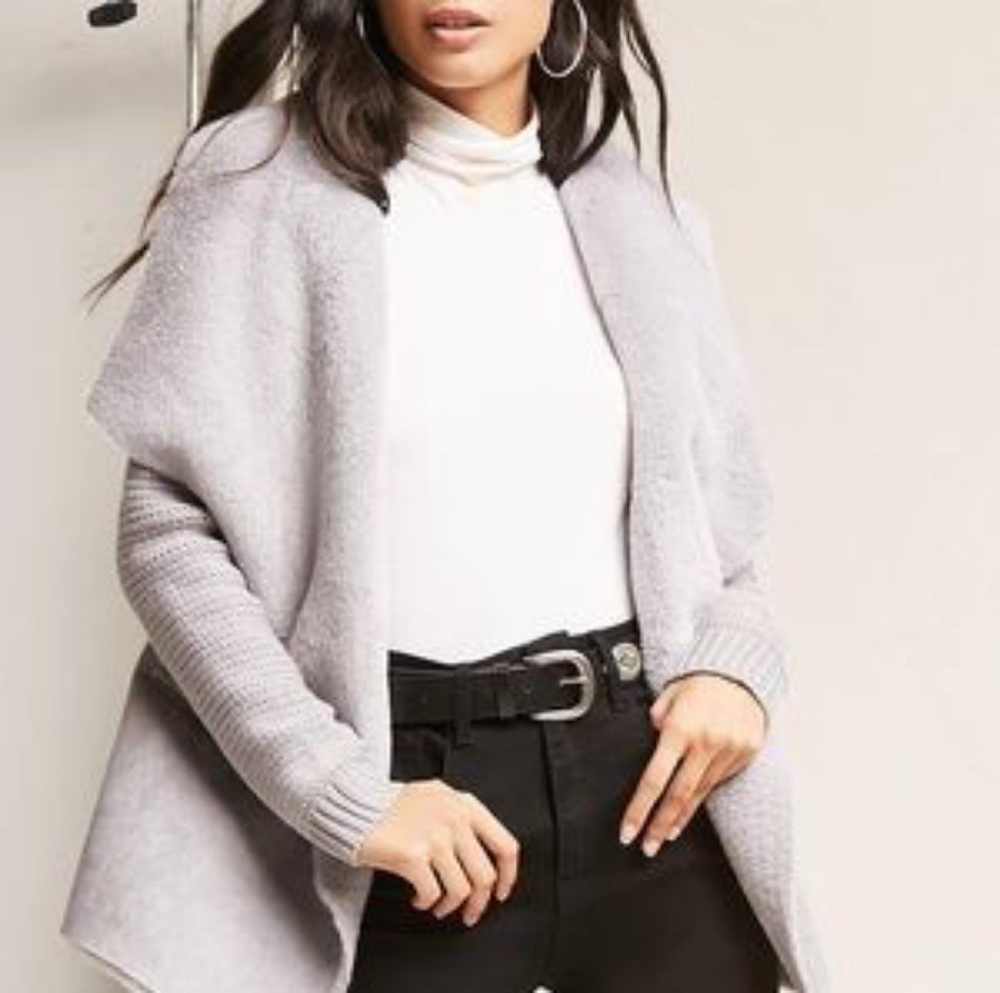 Faux Suede Foldover Jacket